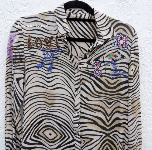 Desigual bluse bestickt - bluse,