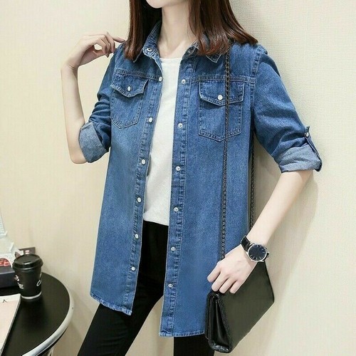 Damen jeanshemd bluse - damen,