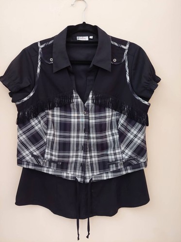 Country bluse weste fransen - country,