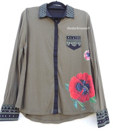 Desigual bluse bestickt - bluse,